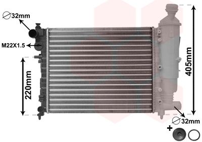 VAN WEZEL Radiators, Motora dzesēšanas sistēma 09002115
